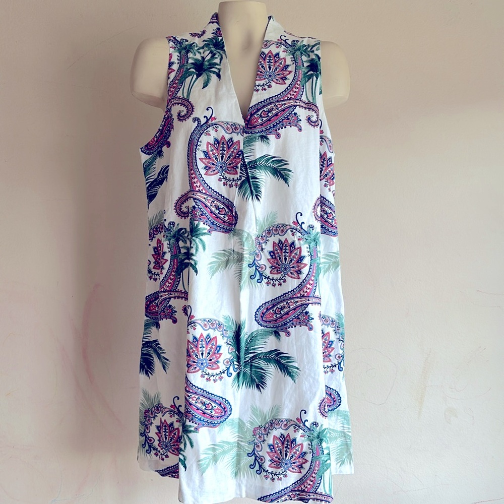 Tommy Bahama dress Large Linen Cotton $228 NWT